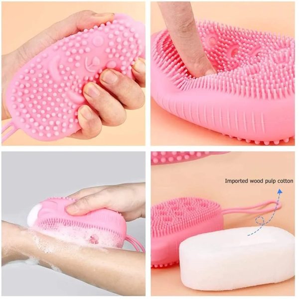 Bubble Bath Brush – Double-sided Silicone Body Brush With Quick Foaming Sponge, Gentle Exfoliation & Massage For All Skin Types