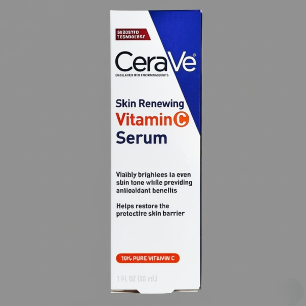 CeraVe Skin Renewing Vitamin C Serum – 30ml | Brightening Face Serum with 10% Pure Vitamin C, Hyaluronic Acid & Vitamin B5 | Hydrating, Antioxidant, Fades Dark Spots & Evens Skin Tone